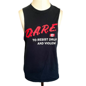 Vintage DARE D.A.R.E To Resist Drugs And Violence Muscle Tank - S 🇨🇦